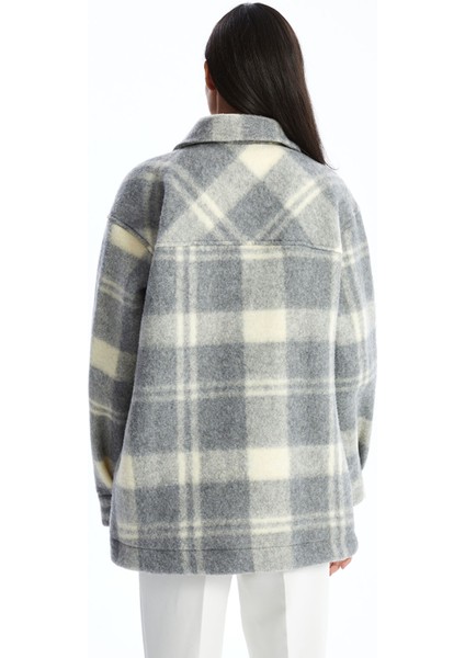 Yeni Sezon Ekose Oversize Kadın Pelüş Gömlek Ceket fırsatları