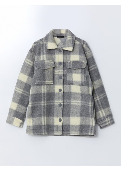 Yeni Sezon Ekose Oversize Kadın Pelüş Gömlek Ceket indirimleri