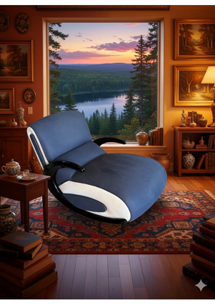 Sallanır Baba / Anne / Oyuncu Koltuğu Mavi-Siyah indirimleri