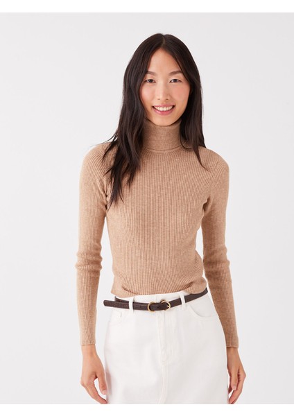 Yeni Sezon Balıkçı Yaka Düz Uzun Kollu Kadın Triko Kazak fiyatları