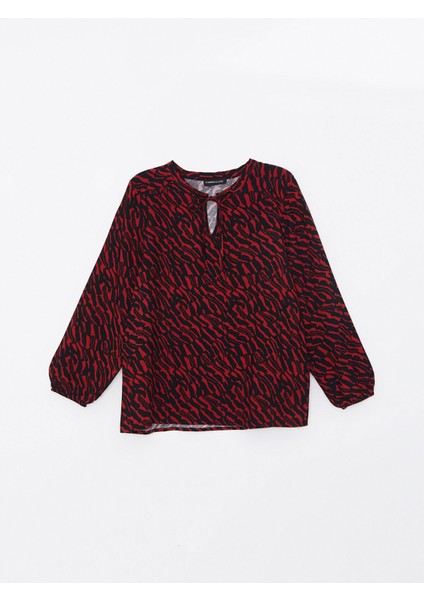 Yeni Sezon Bağlamalı Yaka Desenli Uzun Kollu Kadın Bluz indirimleri