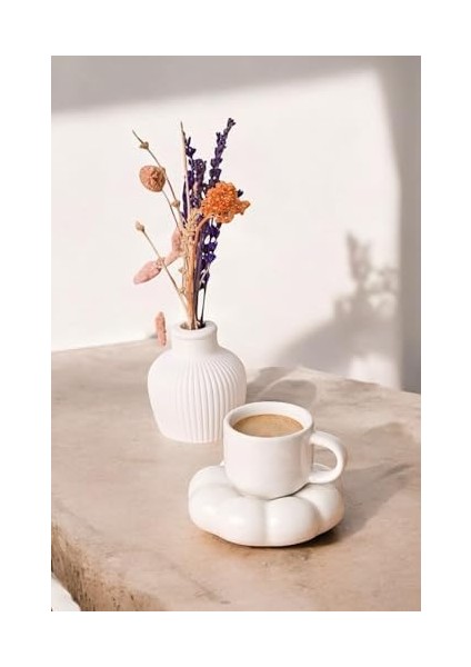 Life 95 ml Şekilli Seramik Beyaz Türk Kahvesi Fincan Takımı MIT1156 modelleri