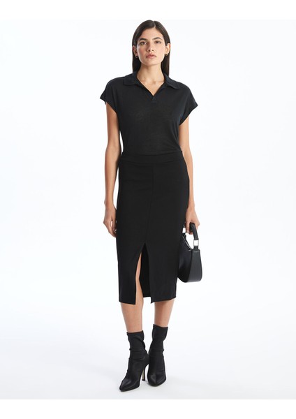 Yeni Sezon Beli Lastikli Kadın Kalem Etek