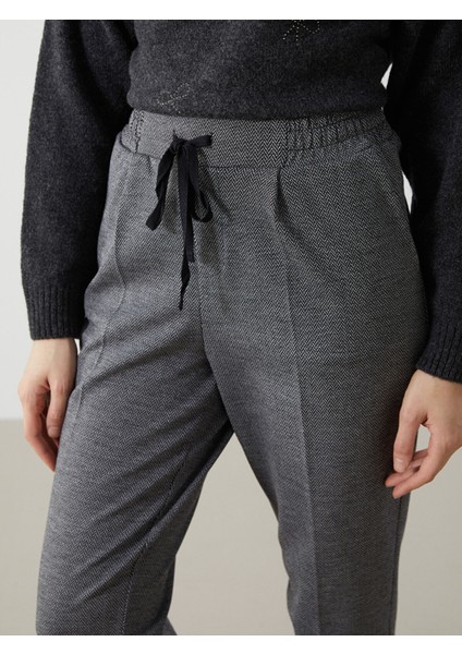 Yeni Sezon Beli Lastikli Desenli Kadın Pantolon modelleri