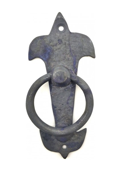 Antika Tarz Dekoratif Pirinç Lale Kapı Halkası - 165X70MM, Oksit