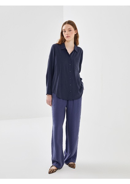 Yeni Sezon Kadın Beli Lastikli Düz Pantolon