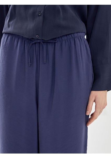 Yeni Sezon Kadın Beli Lastikli Düz Pantolon modelleri