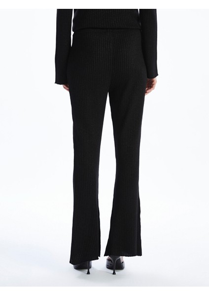 Yeni Sezon Beli Lastikli Parlak Görünümlü Kadın Triko Pantolon fırsatları