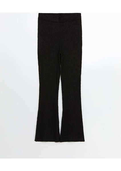 Yeni Sezon Beli Lastikli Parlak Görünümlü Kadın Triko Pantolon indirimleri