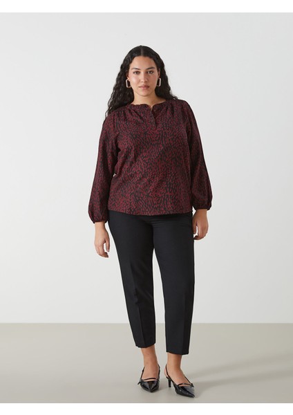 Yeni Sezon Bisiklet Yaka Desenli Kadın Bluz fiyatları