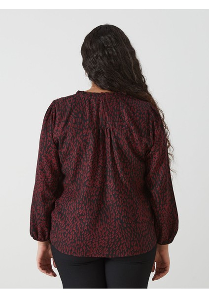 Yeni Sezon Bisiklet Yaka Desenli Kadın Bluz fırsatları