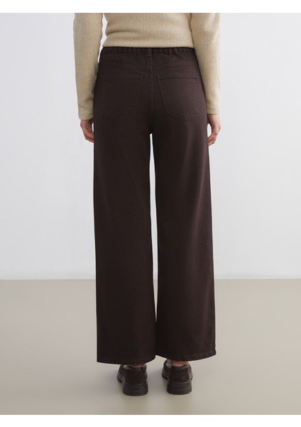 Yeni Sezon Standart Fit Geniş Paça Kadın Pantolon fırsatları