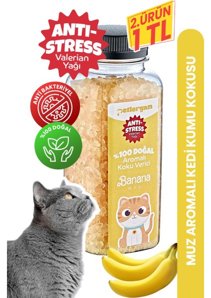 Kedi Kumu Koku Giderici %100 Doğal Aromalı Muz-Valerian Yağı Esanslı Anti Stress 300GR