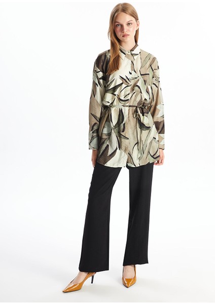 Yeni Sezon Beli Lastikli Düz Geniş Paça Kadın Pantolon