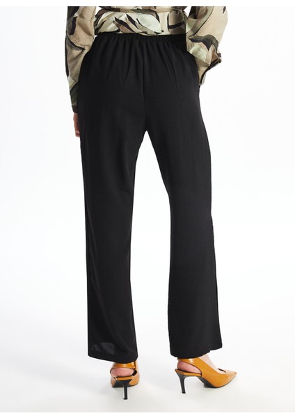 Yeni Sezon Beli Lastikli Düz Geniş Paça Kadın Pantolon fırsatları