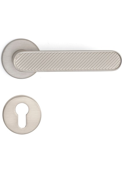 Mua Rozetli Kapı Kolu Nikel Saten Mat Renk Yale ( Dış Kapı Rozetli)