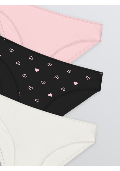 Yeni Sezon Baskılı Bikini Külot 3'lü modelleri