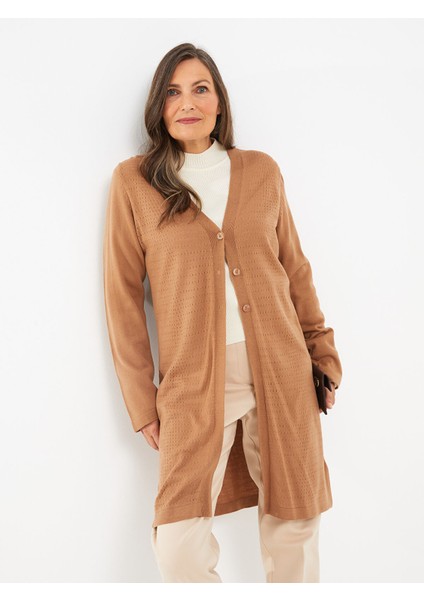 Yeni Sezon V Yaka Kadın Triko Hırka