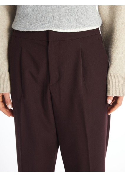 Yeni Sezon Beli Lastikli Düz Gabardin Kadın Pantolon modelleri