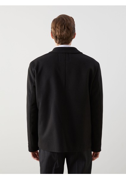 Yeni Sezon Rahat Kalıp Ceket Yaka Erkek Kaşe Kaban indirimleri