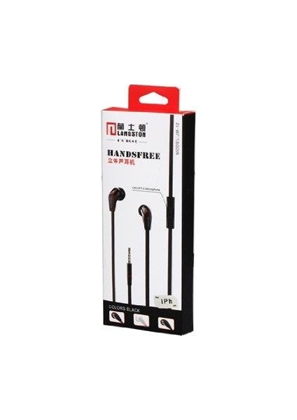 JM12 Mikrofonlu Kulak Içi Telefon Kulaklığı Düz Kablo - Siyah fiyatları