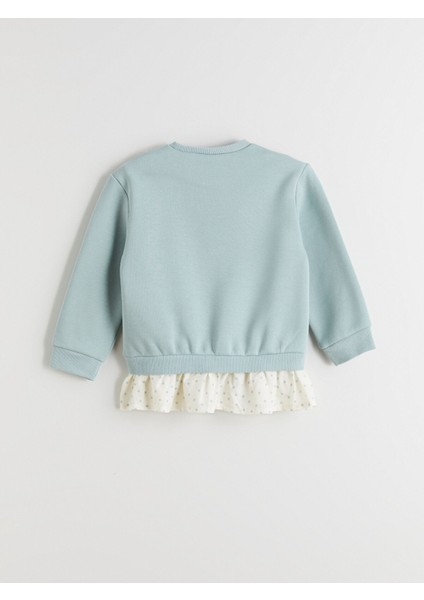 Yeni Sezon Nakışlı Kız Çocuk Kalın Sweatshirt 2'li indirimleri