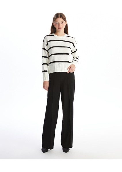 Yeni Sezon Bisiklet Yaka Çizgili Uzun Kollu Kadın Triko Kazak fiyatları