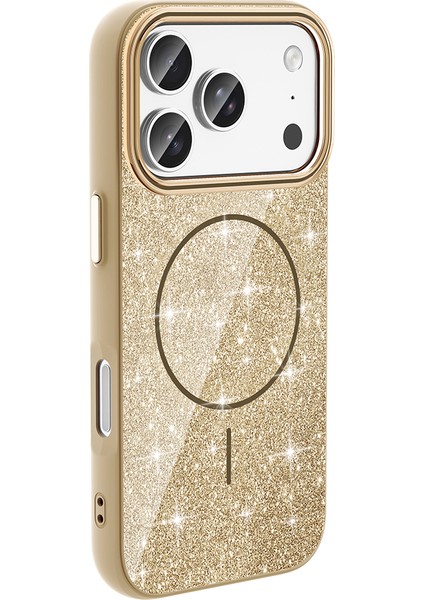 Iphone 17 Pro Uyumlu Kılıf Magsafe Destekli Parıltılı Simli Işıltlı Kamera Korumalı Kapak fiyatları