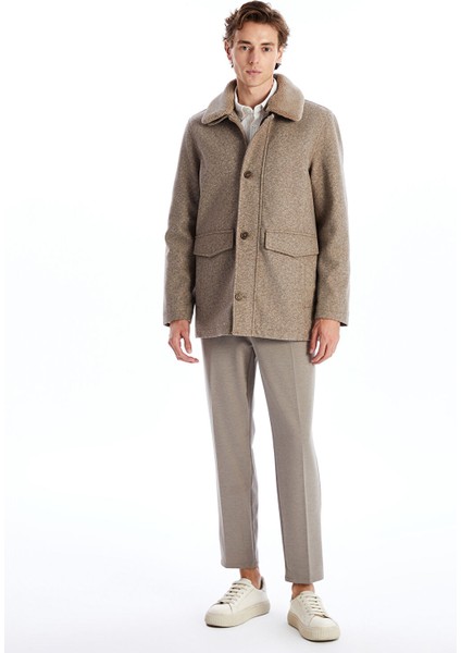 Yeni Sezon Standart Kalıp Ceket Yaka Erkek Kaşe Kaban fiyatları