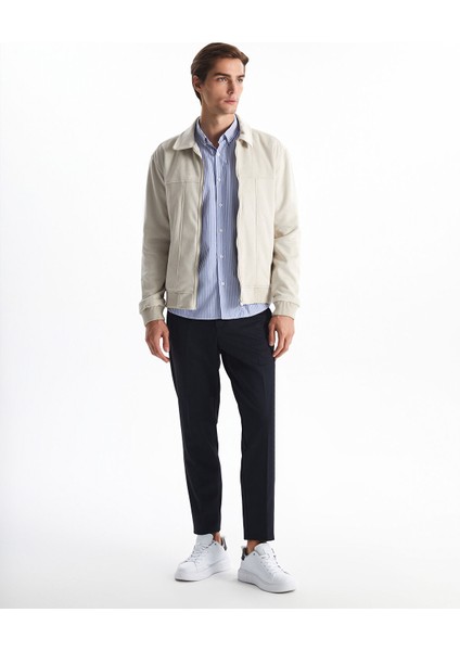 Yeni Sezon Slim Fit Gömlek Yaka Süet Erkek Mont fırsatları