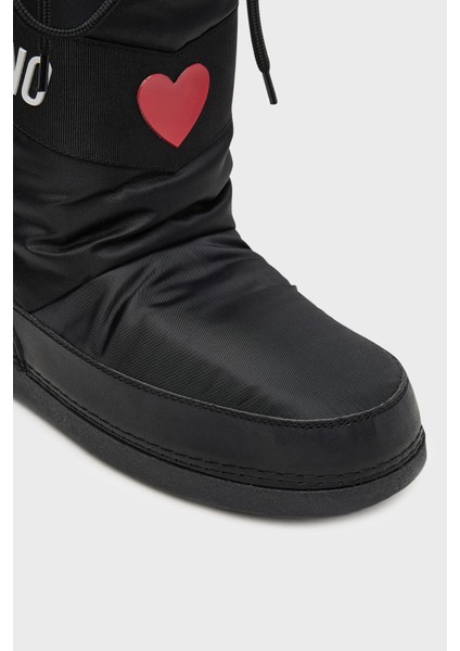 Logolu Suya Dayanıklı Büzgülü Kar Botu Bayan Kar Botu JA24032G0NISA000 modelleri