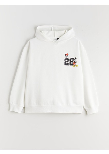 Yeni Sezon Kapüşonlu Minnie Mouse Baskılı Kız Çocuk Sweatshirt fiyatları