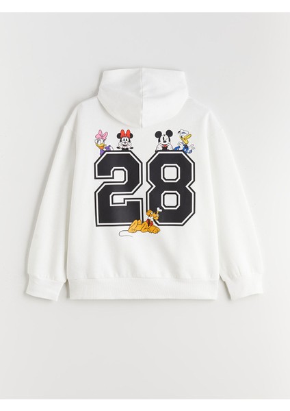 Yeni Sezon Kapüşonlu Minnie Mouse Baskılı Kız Çocuk Sweatshirt modelleri
