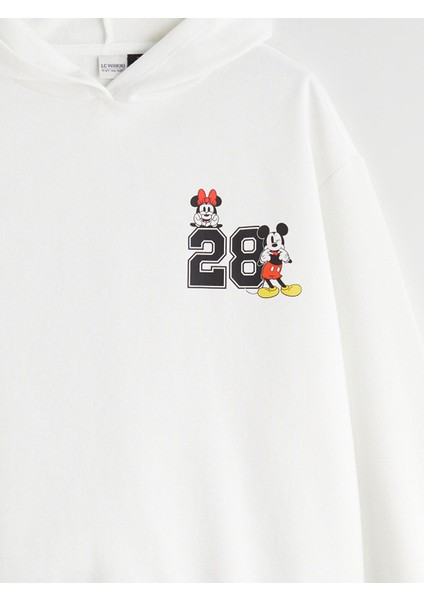 Yeni Sezon Kapüşonlu Minnie Mouse Baskılı Kız Çocuk Sweatshirt fırsatları