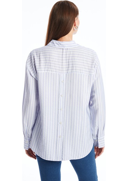 Yeni Sezon Çizgili Uzun Kollu Kadın Gömlek indirimleri