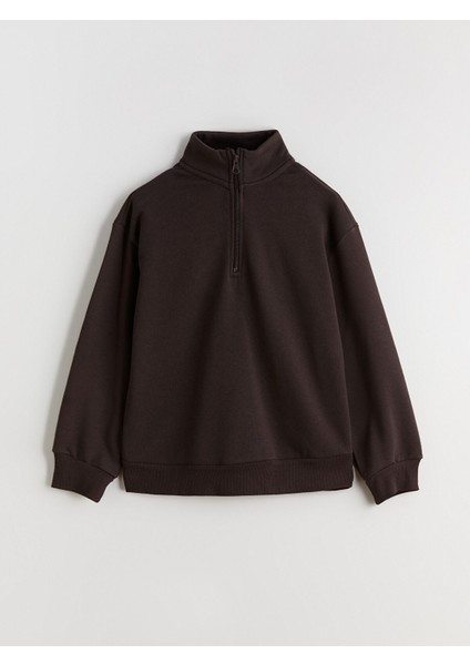 Yeni Sezon Dik Yaka Kız Çocuk Sweatshirt