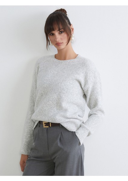 Yeni Sezon Bisiklet Yaka Kadın Triko Kazak