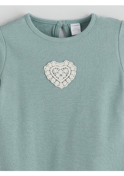 Yeni Sezon Bebe Yaka Kalp Nakışlı Kız Çocuk Bluz fiyatları