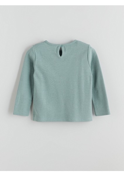 Yeni Sezon Bebe Yaka Kalp Nakışlı Kız Çocuk Bluz modelleri