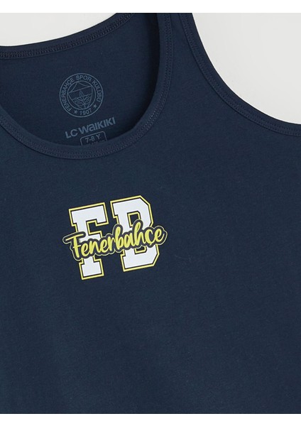 Yeni Sezon Bisiklet Yaka Fenerbahçe Baskılı Erkek Çocuk Atlet 2'li modelleri