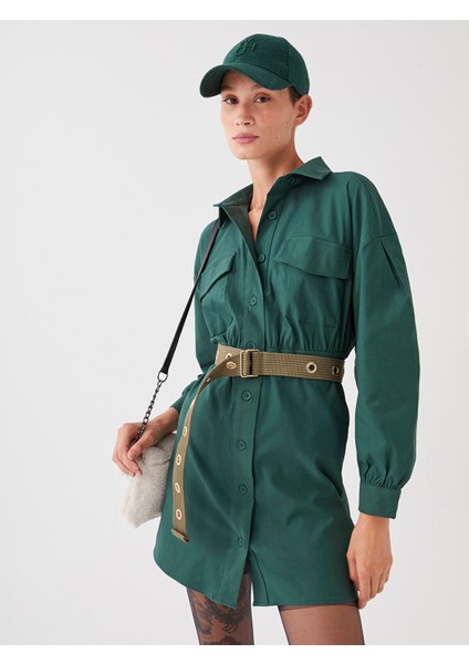 Yeni Sezon Düz Uzun Kollu Kadın Gömlek Elbise modelleri