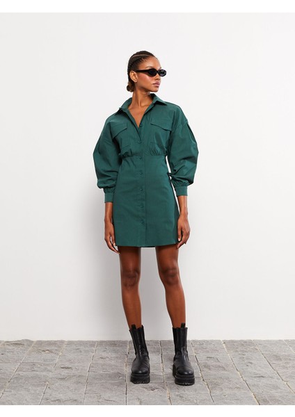 Yeni Sezon Düz Uzun Kollu Kadın Gömlek Elbise fırsatları