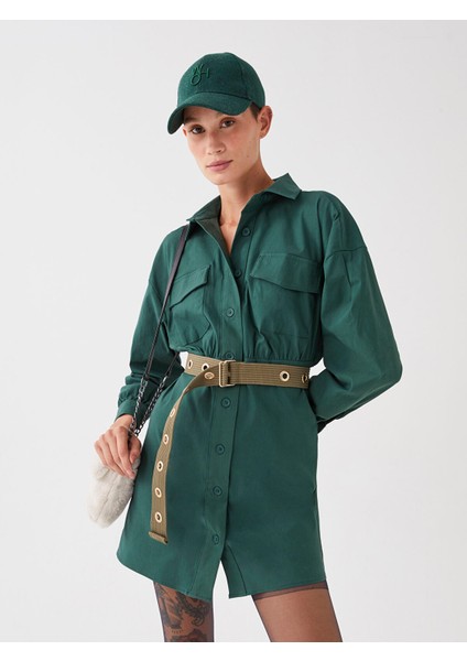 Yeni Sezon Düz Uzun Kollu Kadın Gömlek Elbise indirimleri