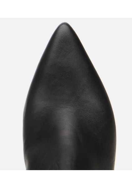 01BOH315510A100 KADIN Deri Siyah Yumuşak Dokulu Lastik Detaylı Topuklu Bot indirimleri