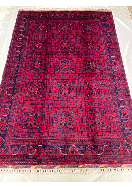 El Dokuma Afgan Halı Bordo Yün Kök Boya indirimleri