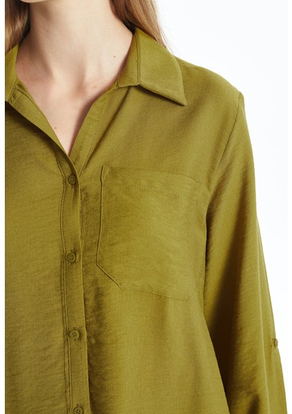 Yeni Sezon Düz Uzun Kollu Kadın Gömlek modelleri