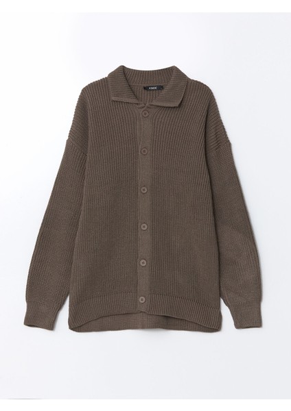 Yeni Sezon Standart Kalıp Polo Yaka Erkek Triko Hırka indirimleri