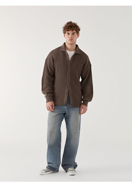 Yeni Sezon Standart Kalıp Polo Yaka Erkek Triko Hırka fiyatları