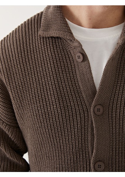 Yeni Sezon Standart Kalıp Polo Yaka Erkek Triko Hırka modelleri