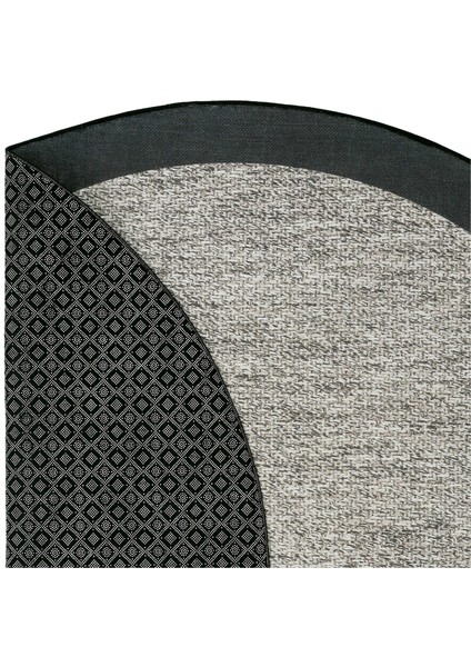 Pratico Gri Yuvarlak Mutfak Halısı Sisal Görünüm Kaydırmaz Dot Taban Dijital Baskı Yıkanabilir Halı fırsatları